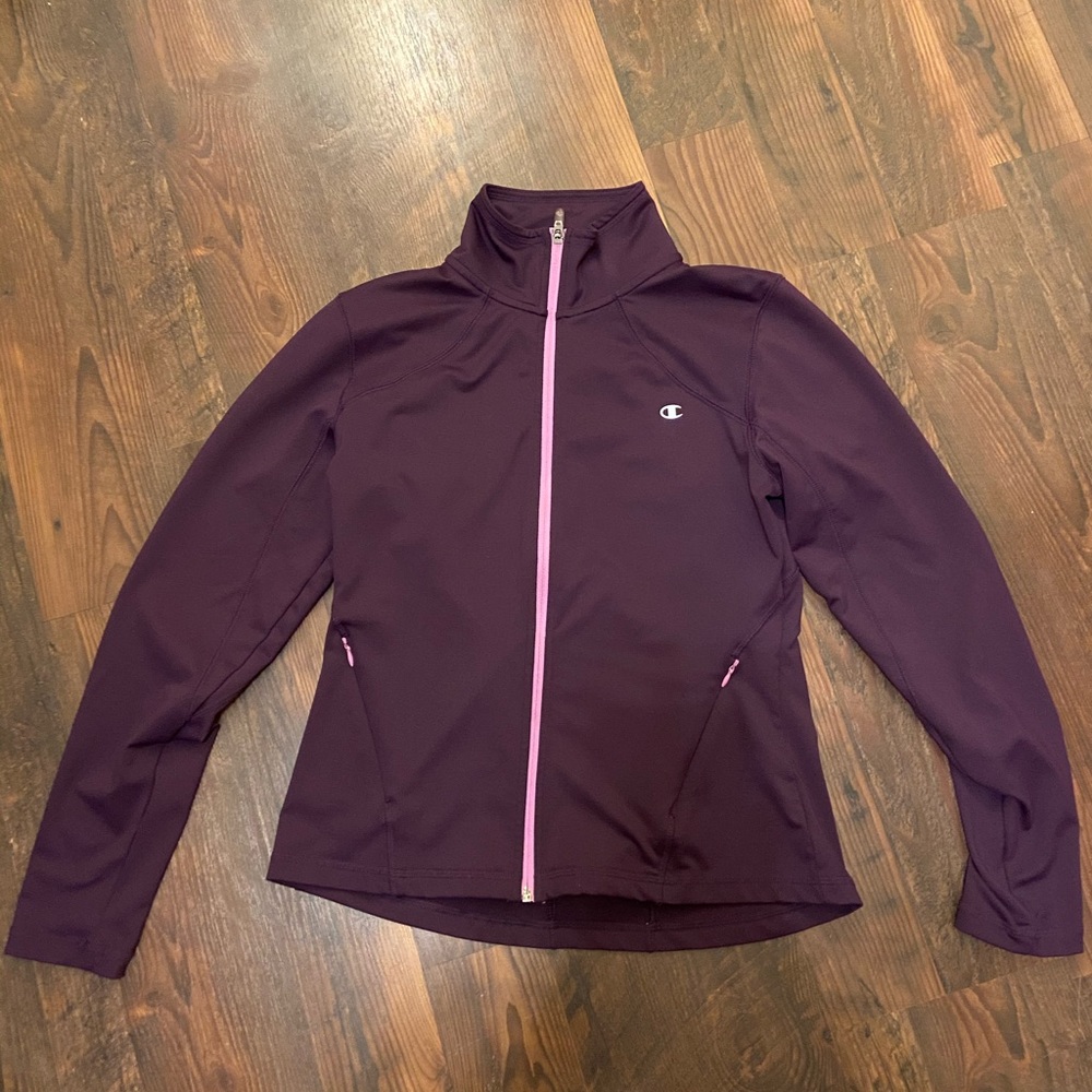 Champion purple zip up sweatshirt